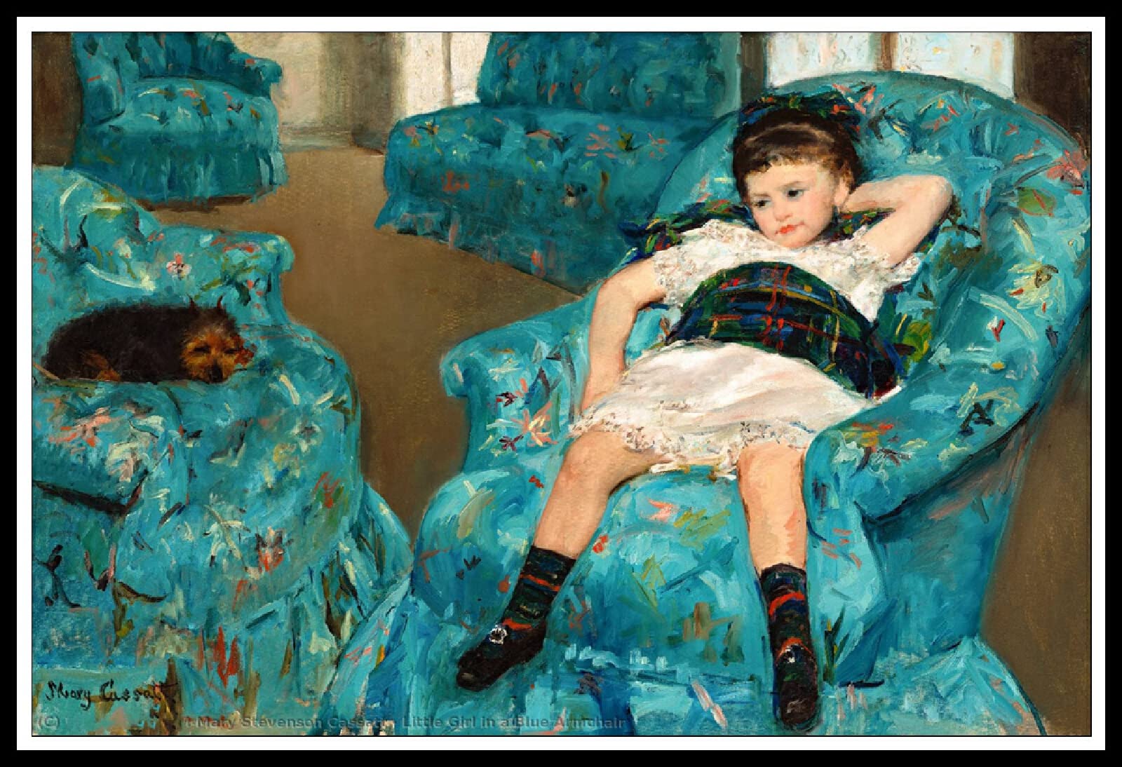 Amazon | 5D メアリー・スティーブンソン・カサットによる青い肘掛け